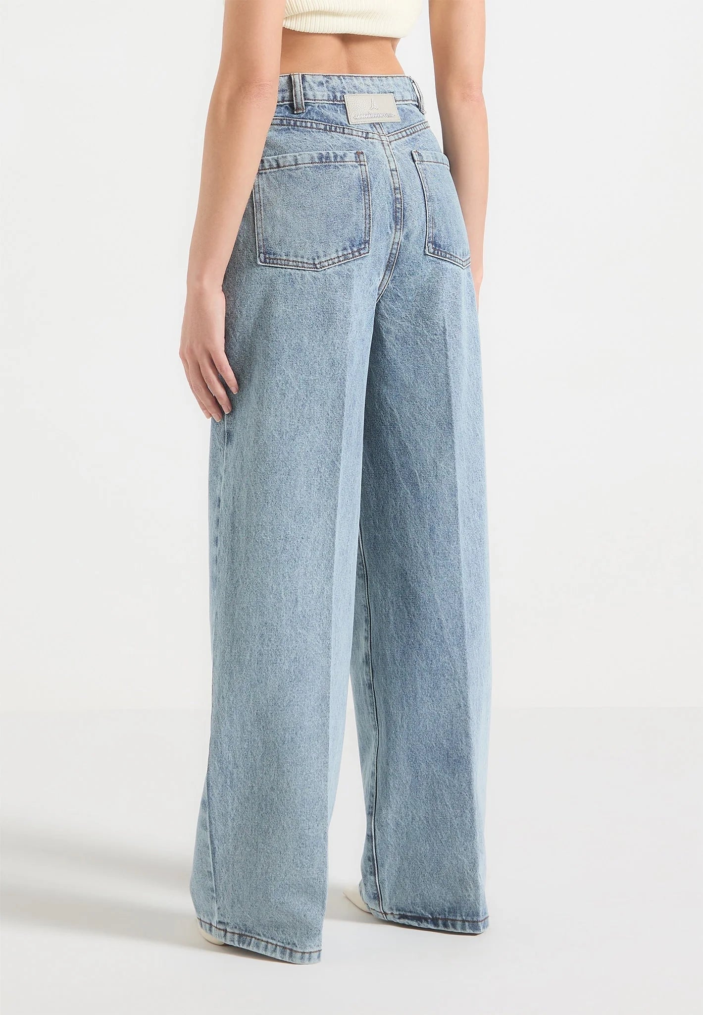 Valérinne Ravien Wrap Waist Wide-Leg Denim
