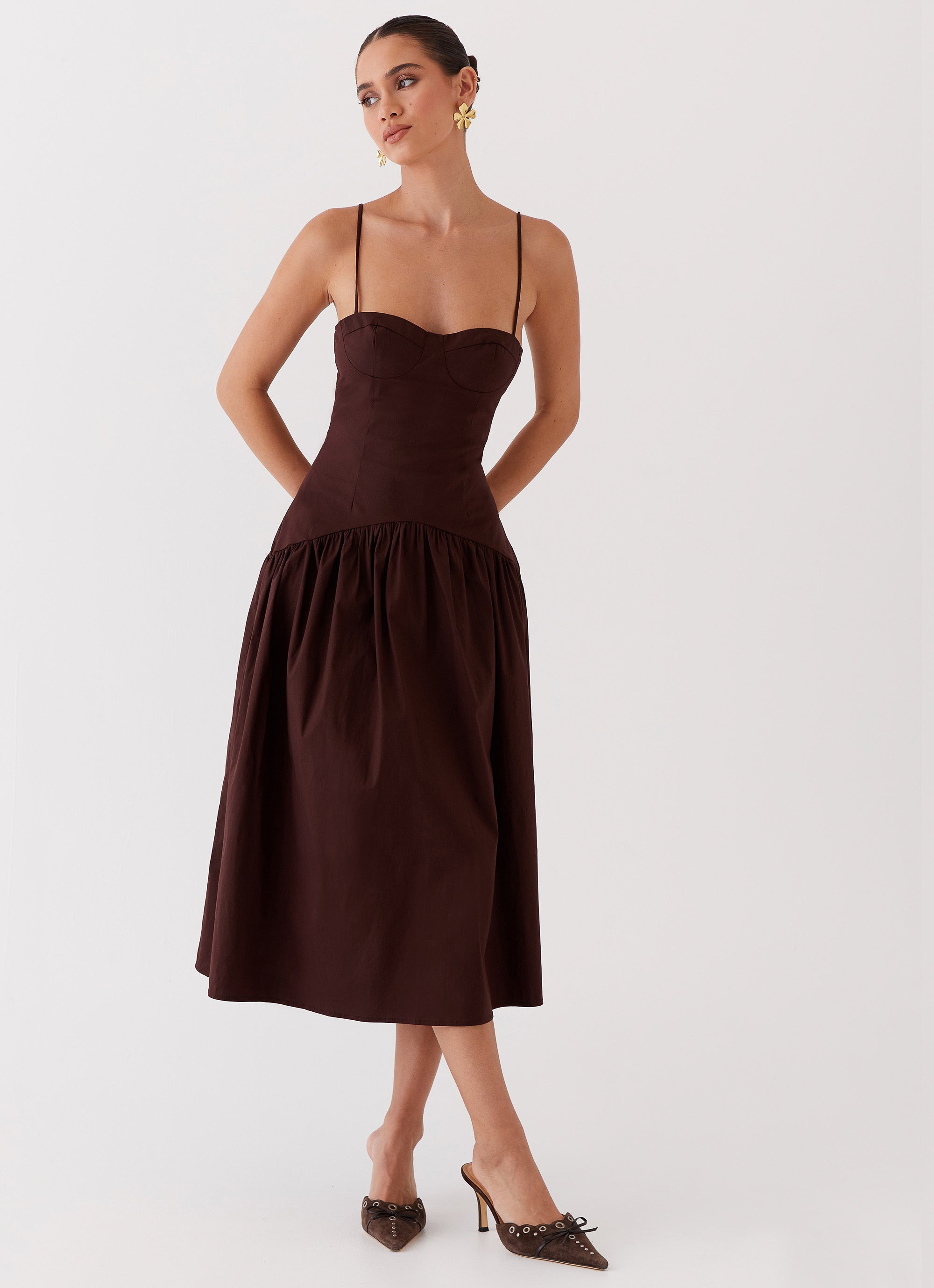 Valérinne The Seraphina Corset Midi Dress