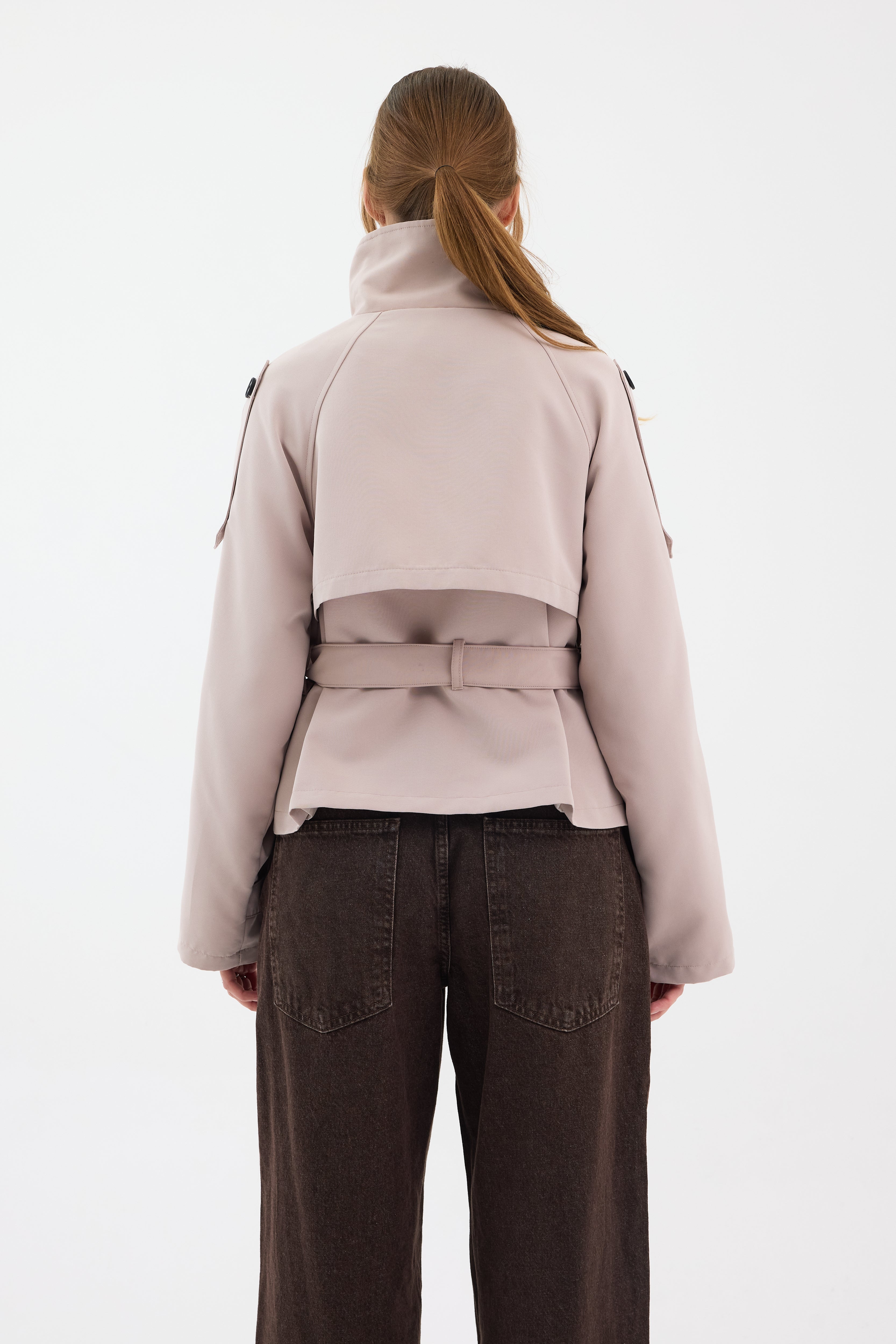 Valérinne Ruvéa Cropped Trench Coat