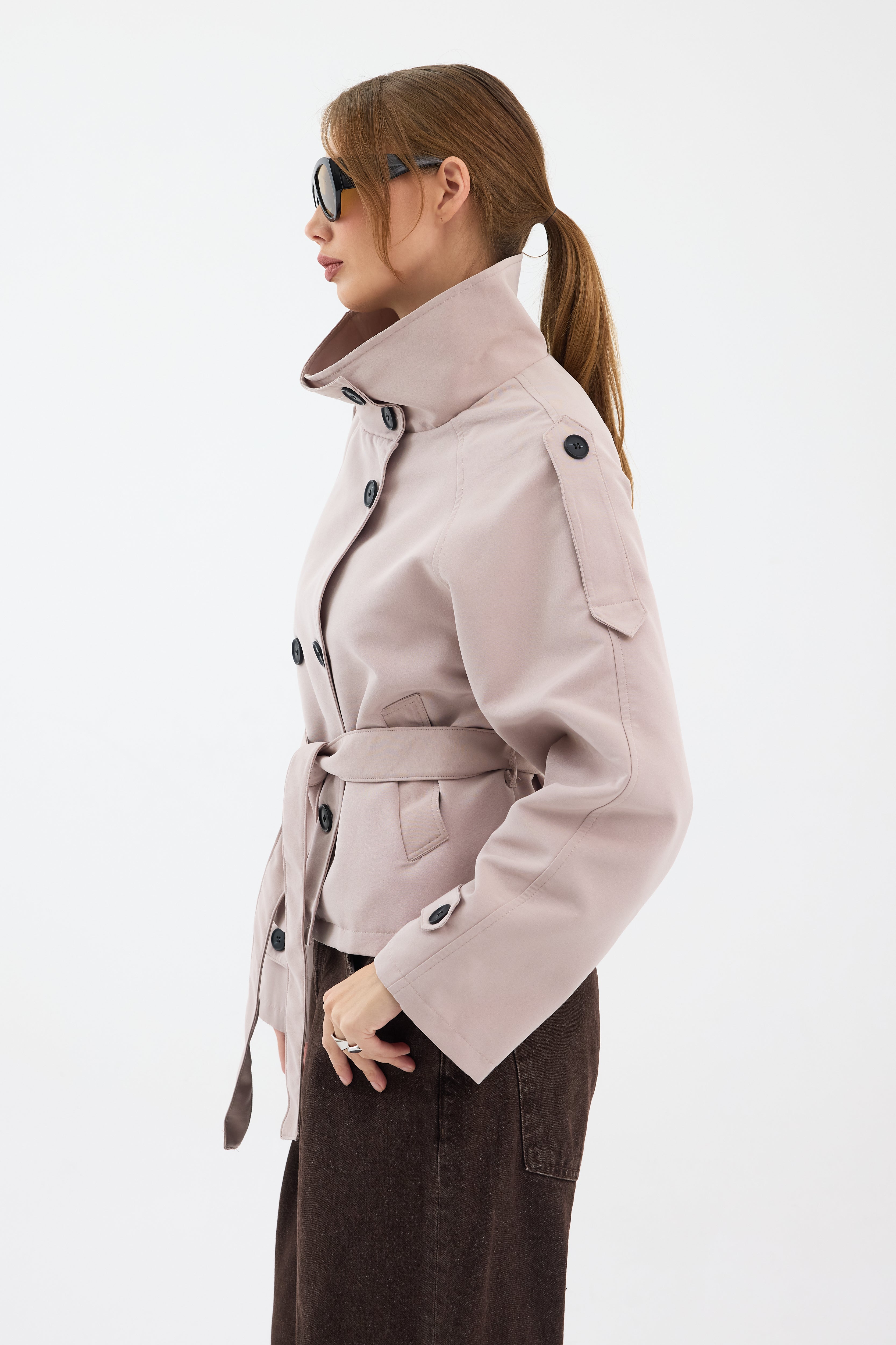 Valérinne Ruvéa Cropped Trench Coat