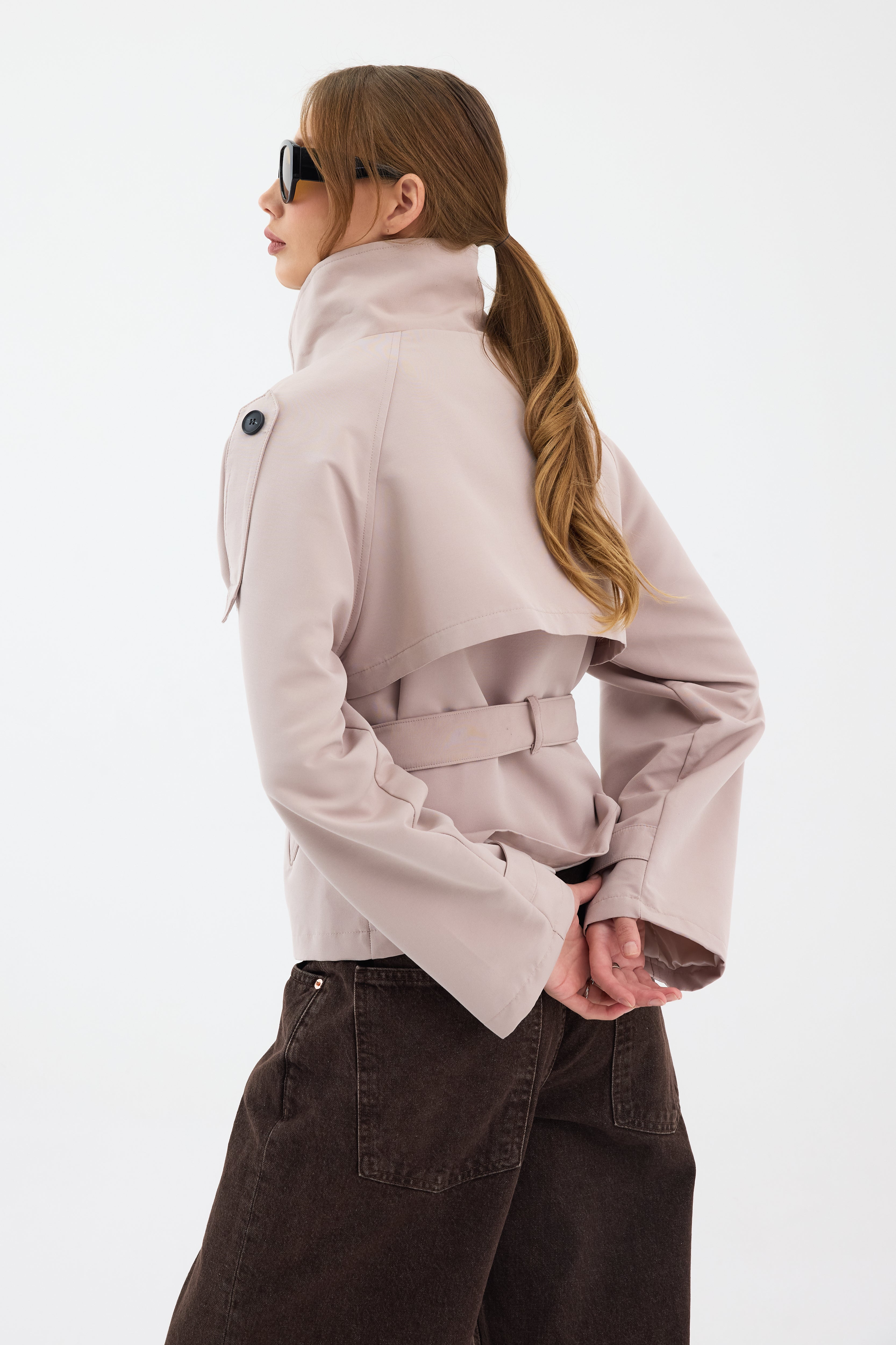 Valérinne Ruvéa Cropped Trench Coat