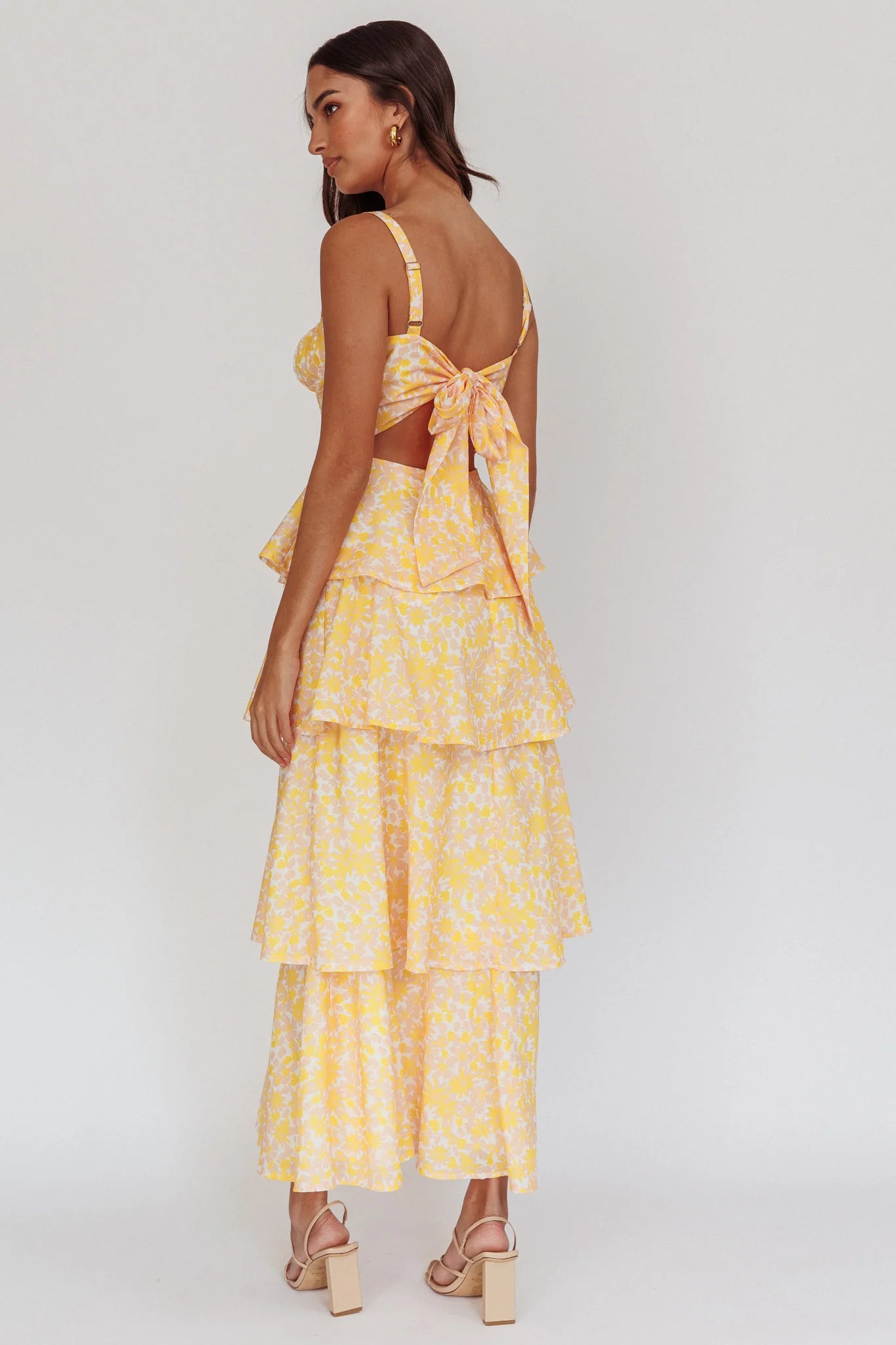 Valérinne Floréa Open-Back Maxi Dress