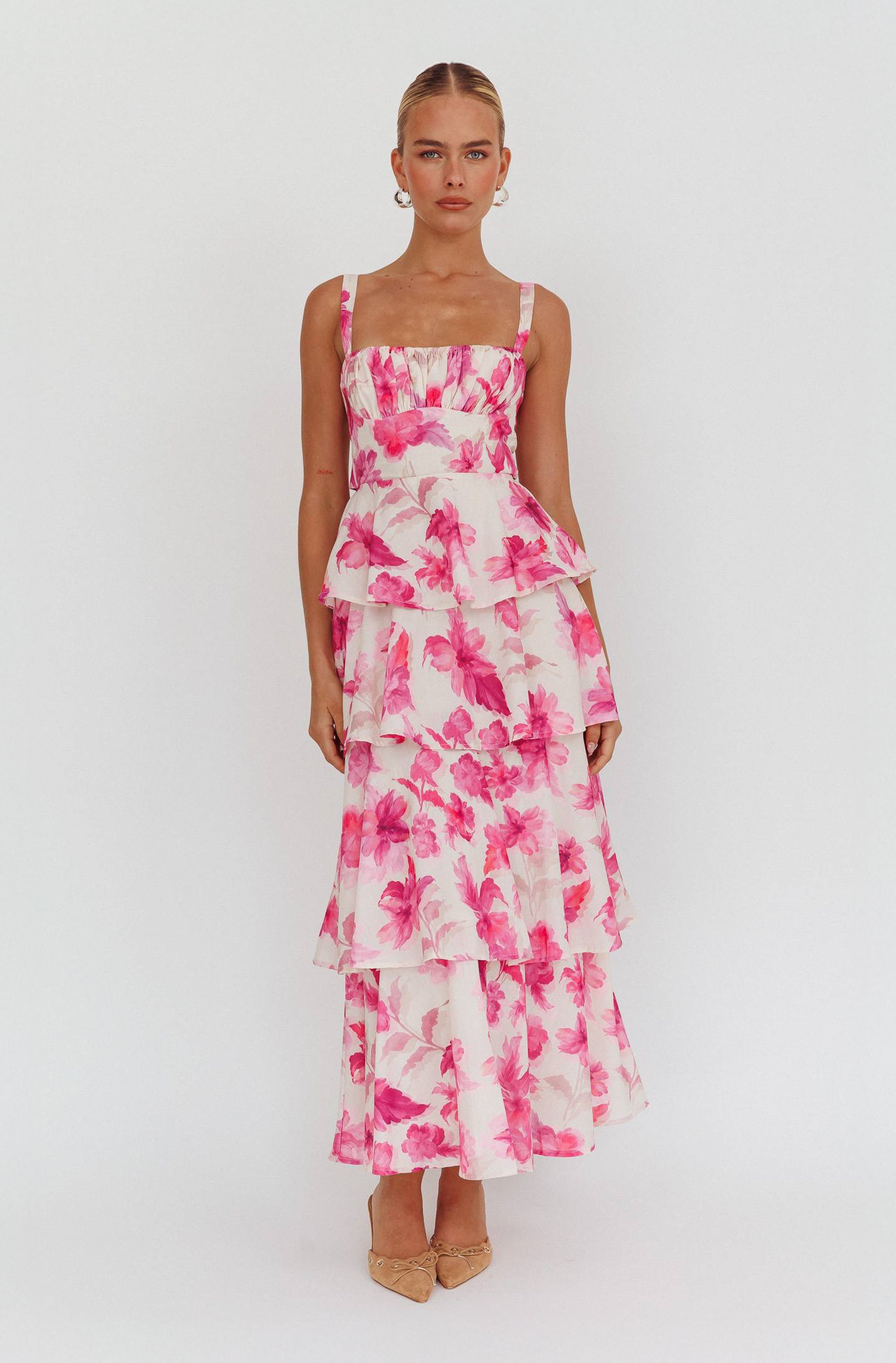 Valérinne Floréa Open-Back Maxi Dress