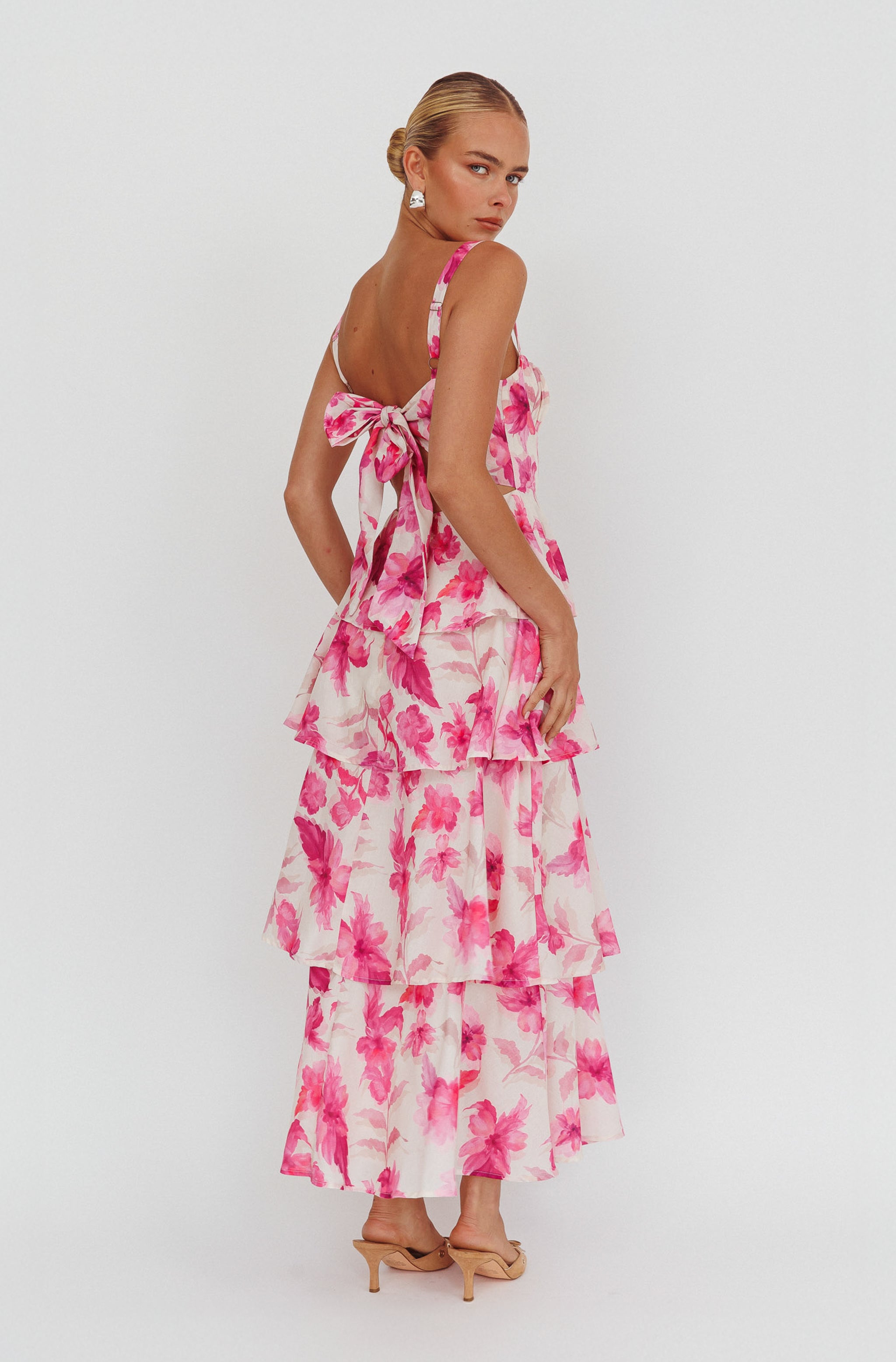 Valérinne Floréa Open-Back Maxi Dress