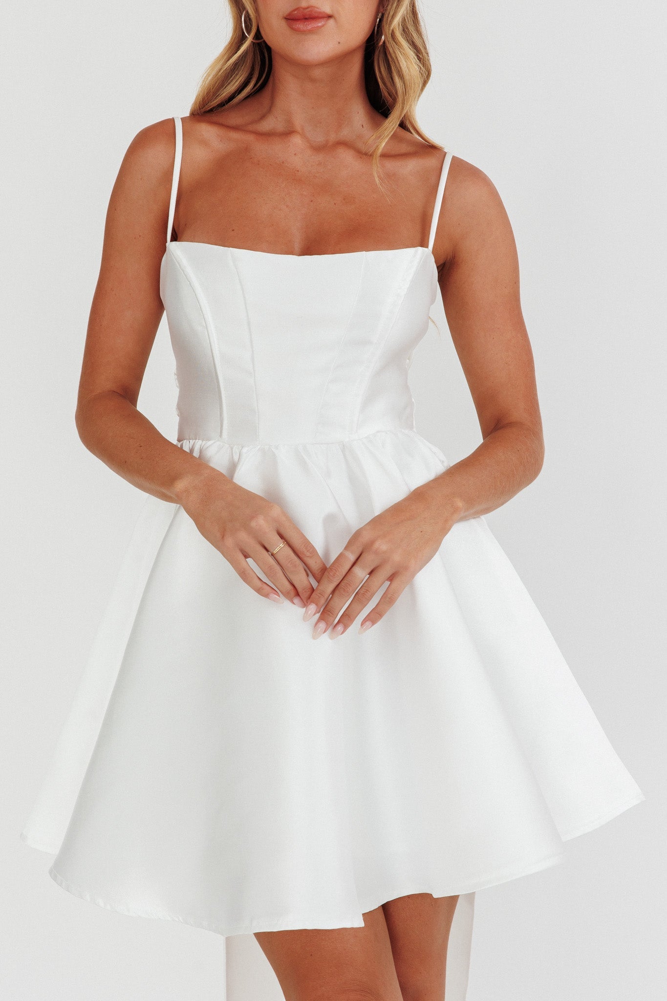 Valérinne Athéna Bow Mini Dress