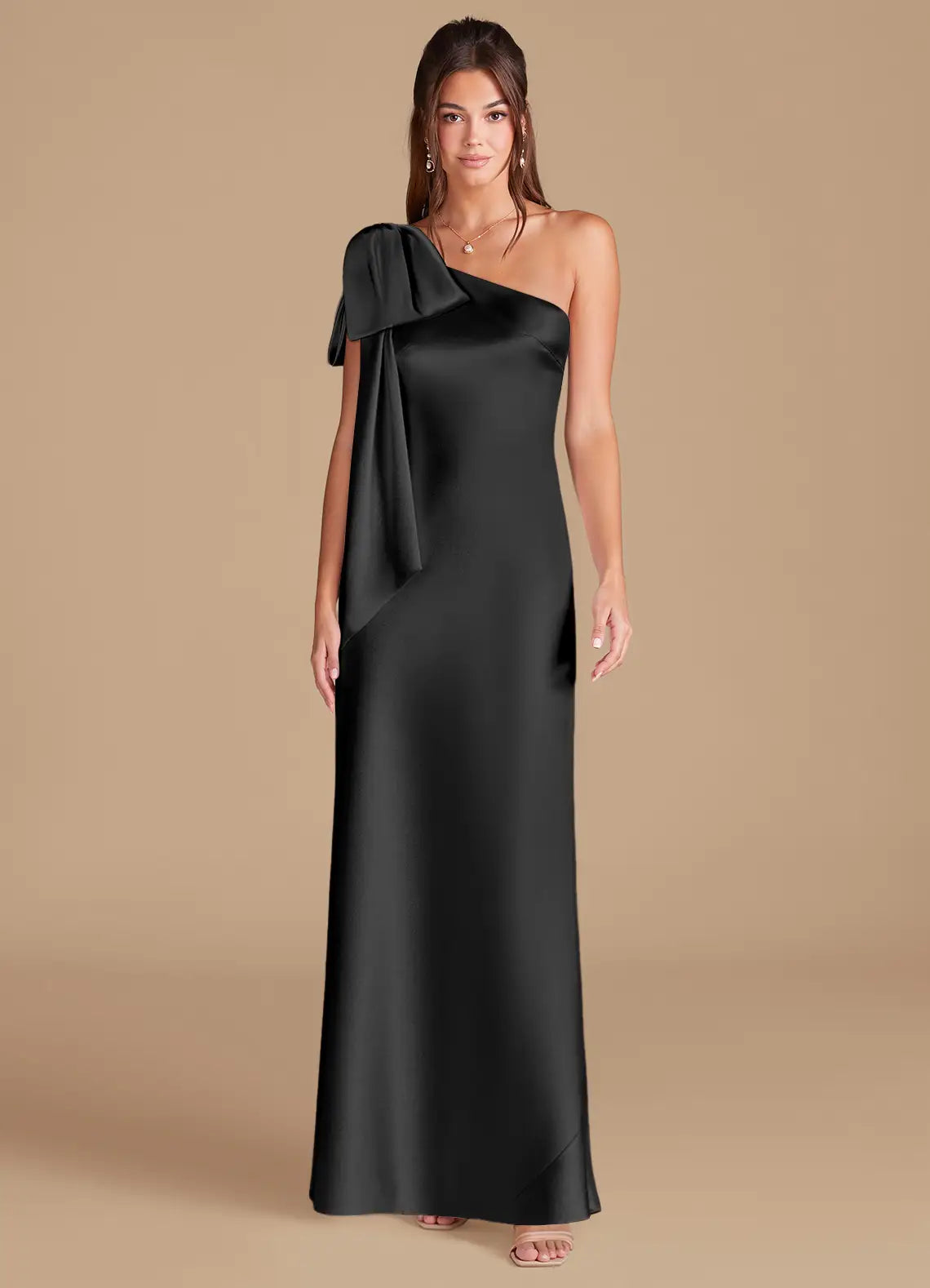 Valérinne Capri One-Shoulder Metallic Maxi Dress