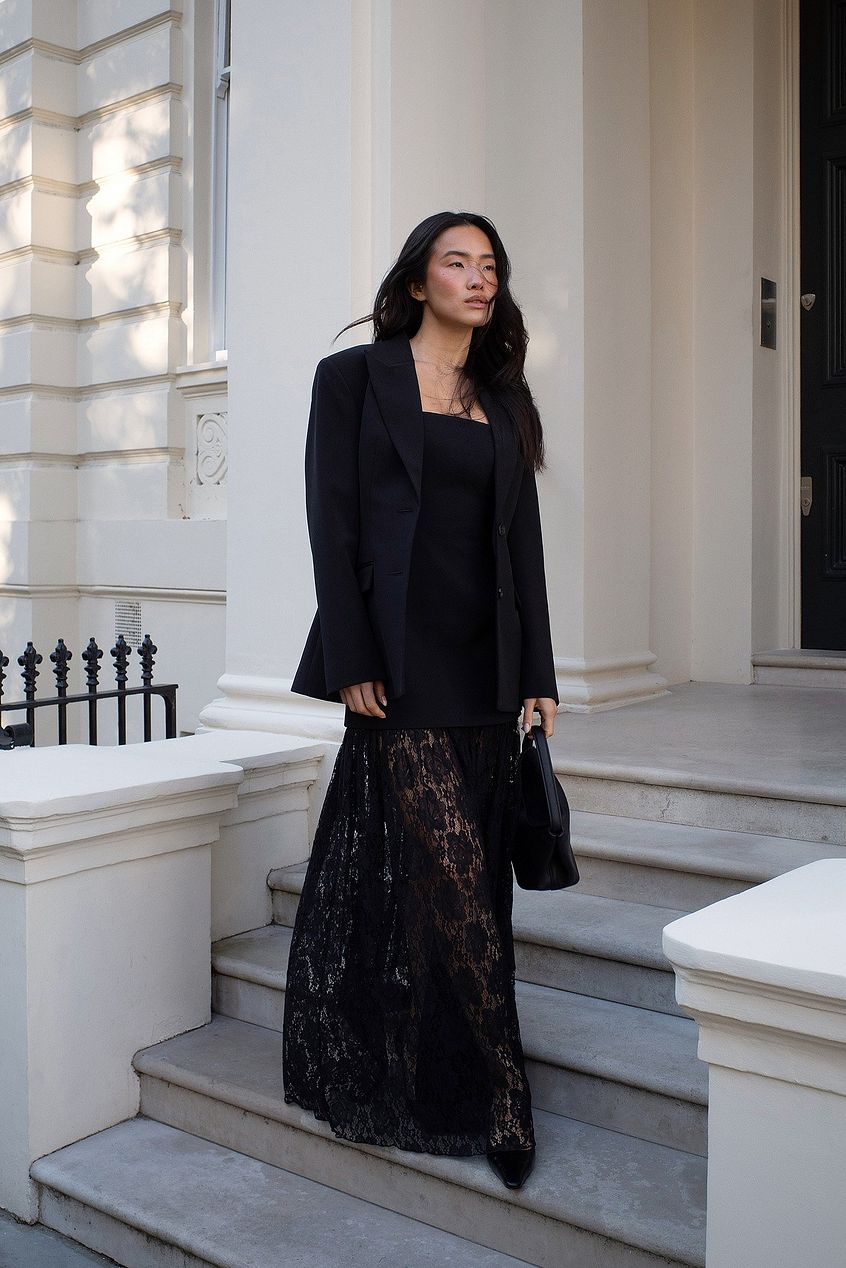 Valérinne Elinora Lace Strapless Maxi Dress