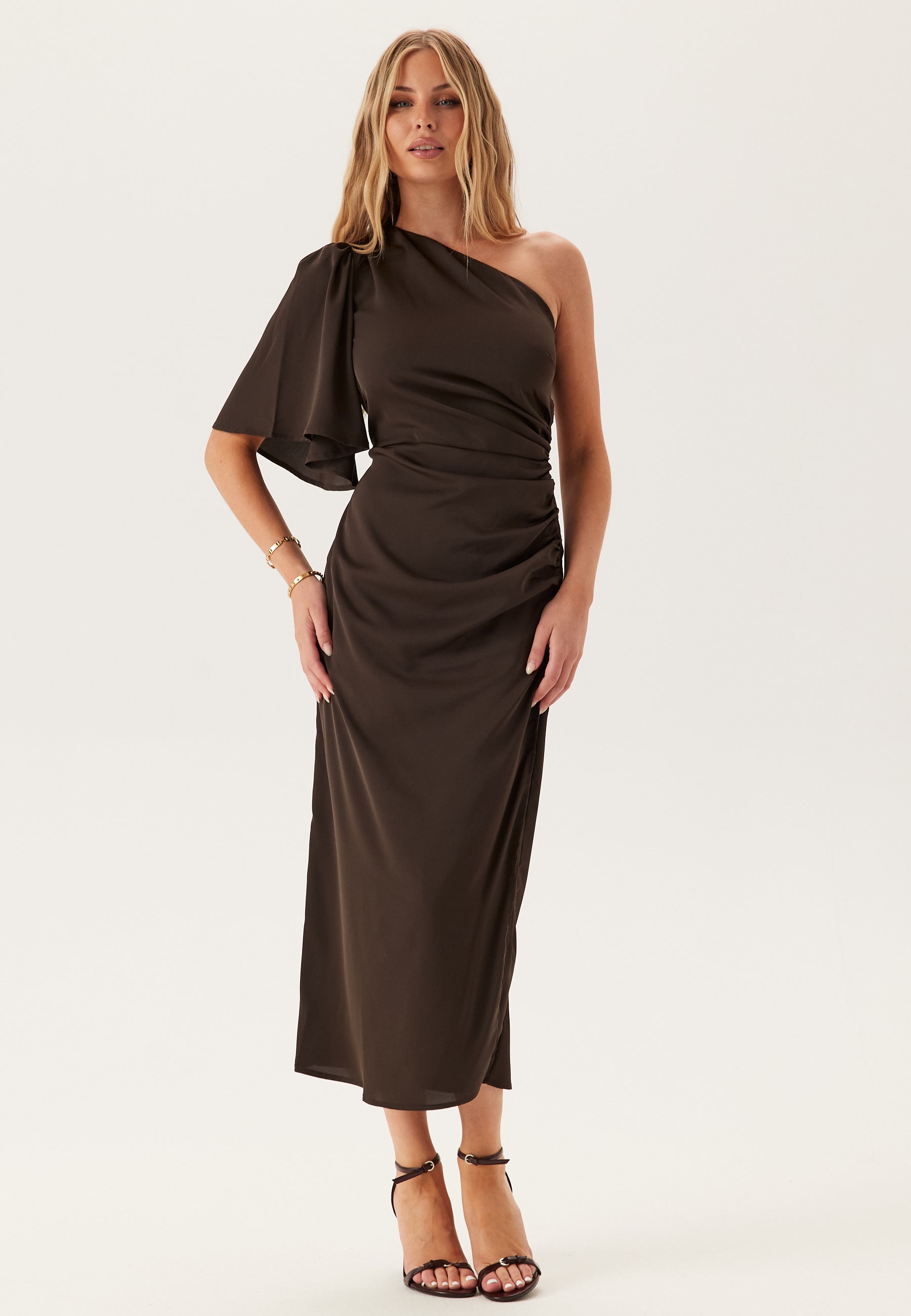 Valérinne Daphné Draped Midi Dress