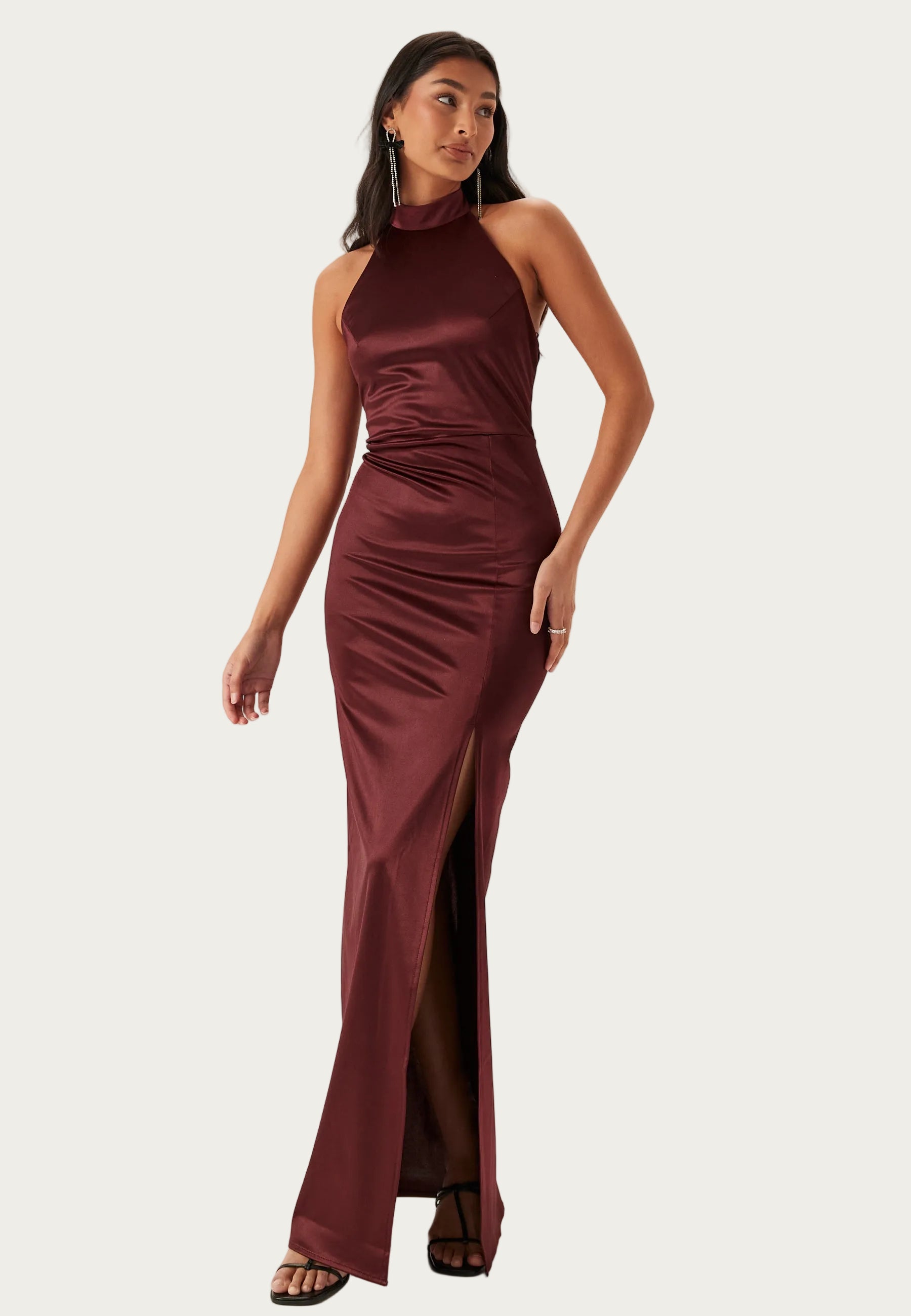 Valérinne Elara Halter Jersey Maxi Dress