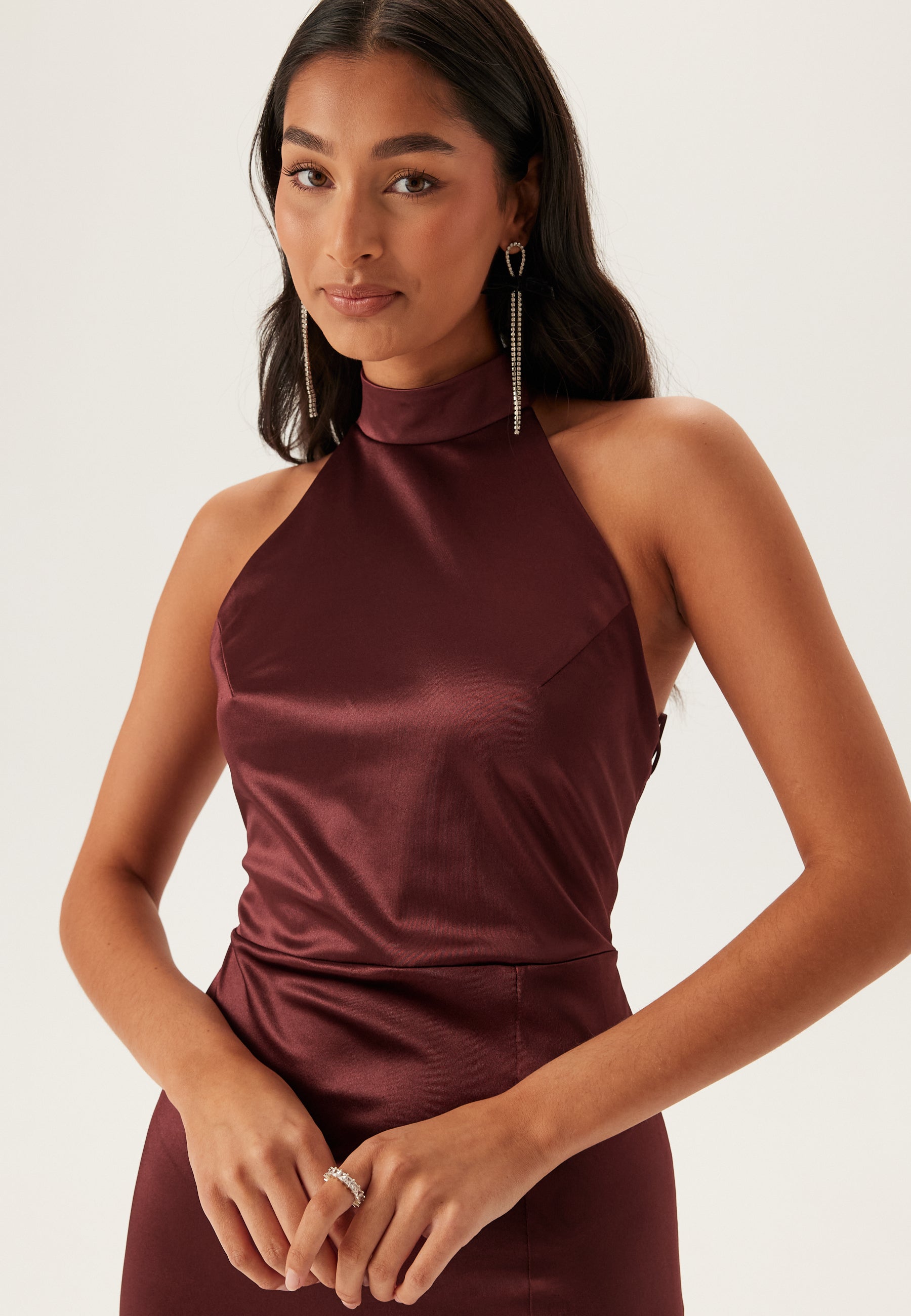 Valérinne Elara Halter Jersey Maxi Dress