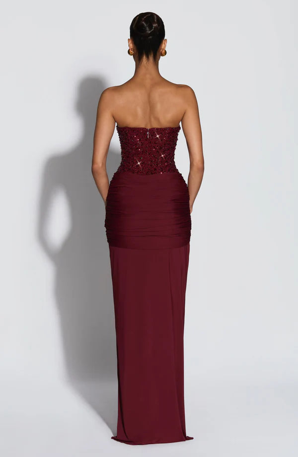 Valérinne Carina Strapless Corset Maxi Dress
