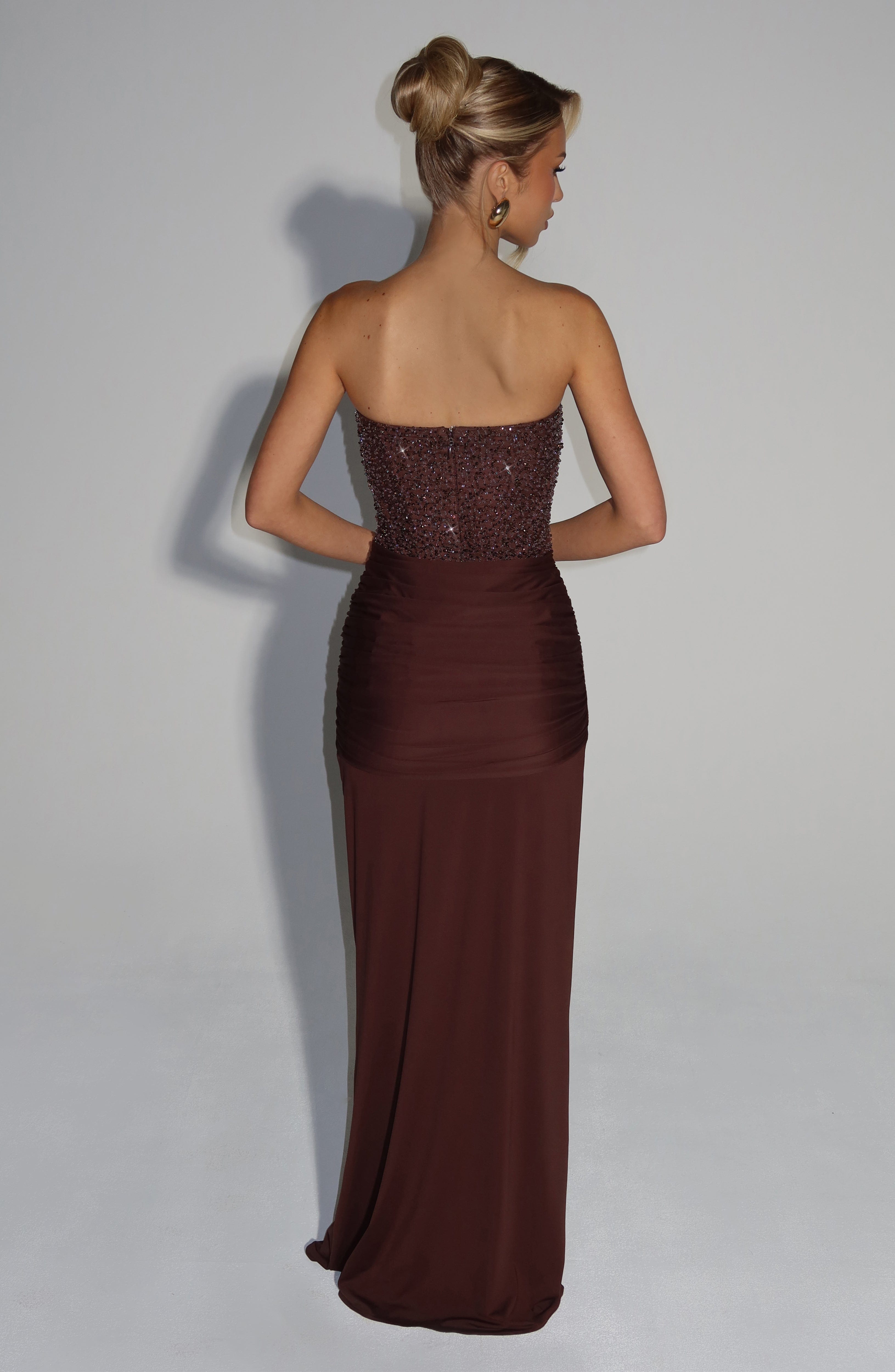 Valérinne Carina Strapless Corset Maxi Dress