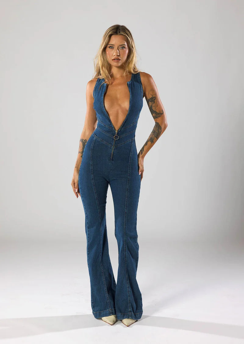 Valérinne Heartthrob Flare Jumpsuit