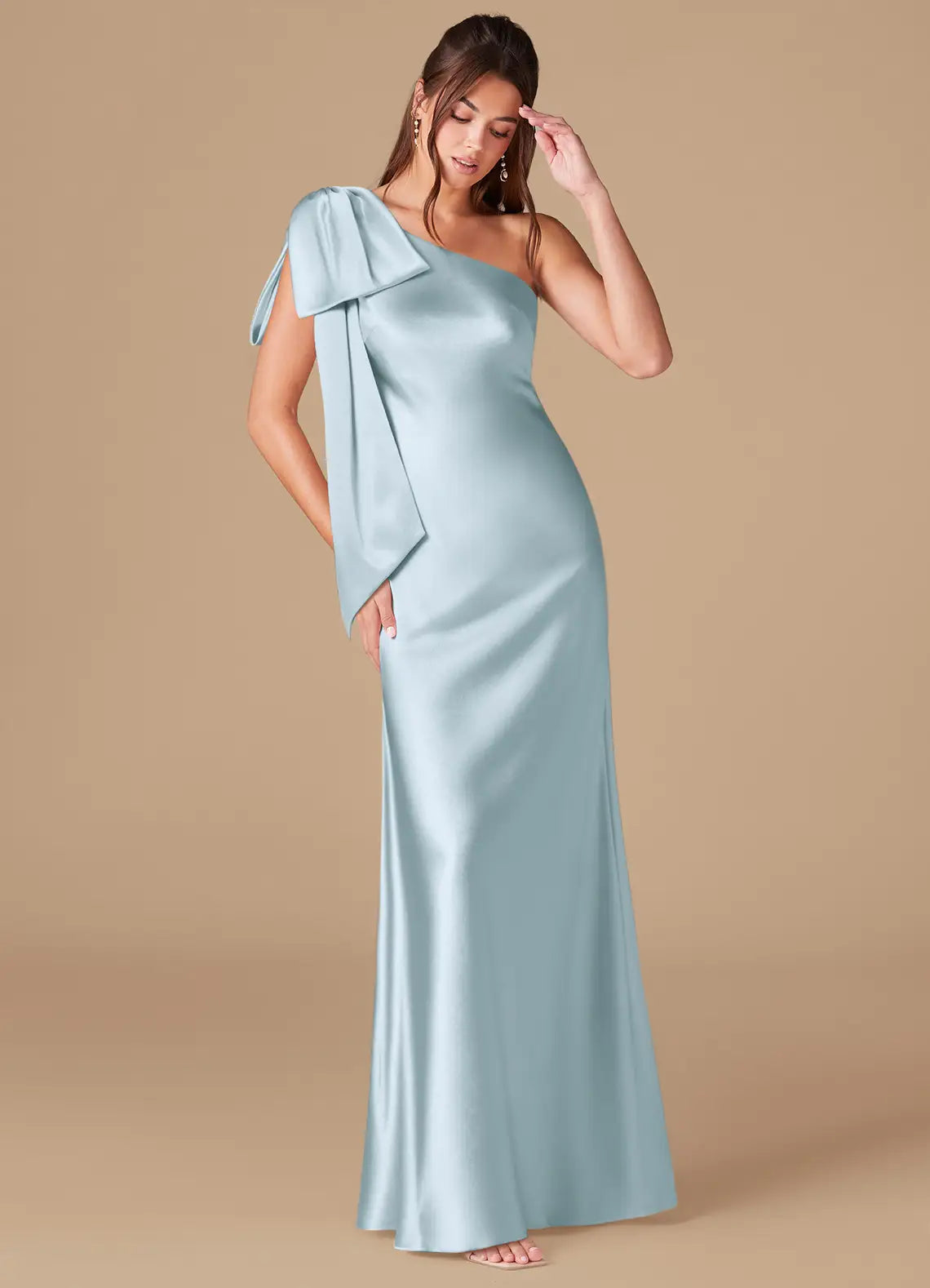 Valérinne Capri One-Shoulder Metallic Maxi Dress