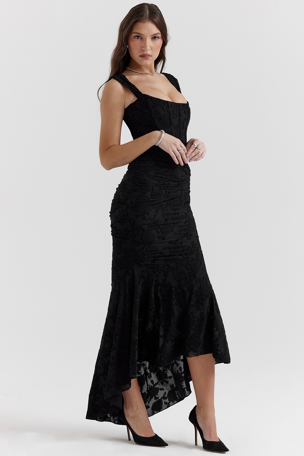 Valérinne Carisia Lace Midi Dress