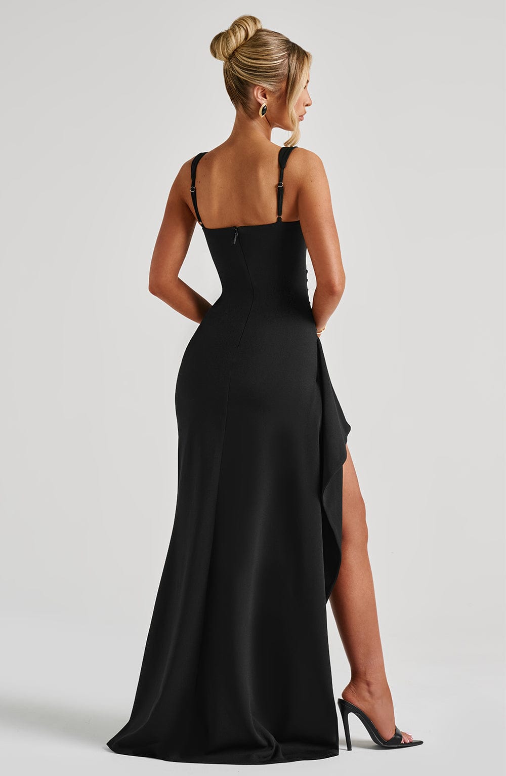Valérinne Katana Draped Split Maxi Dress