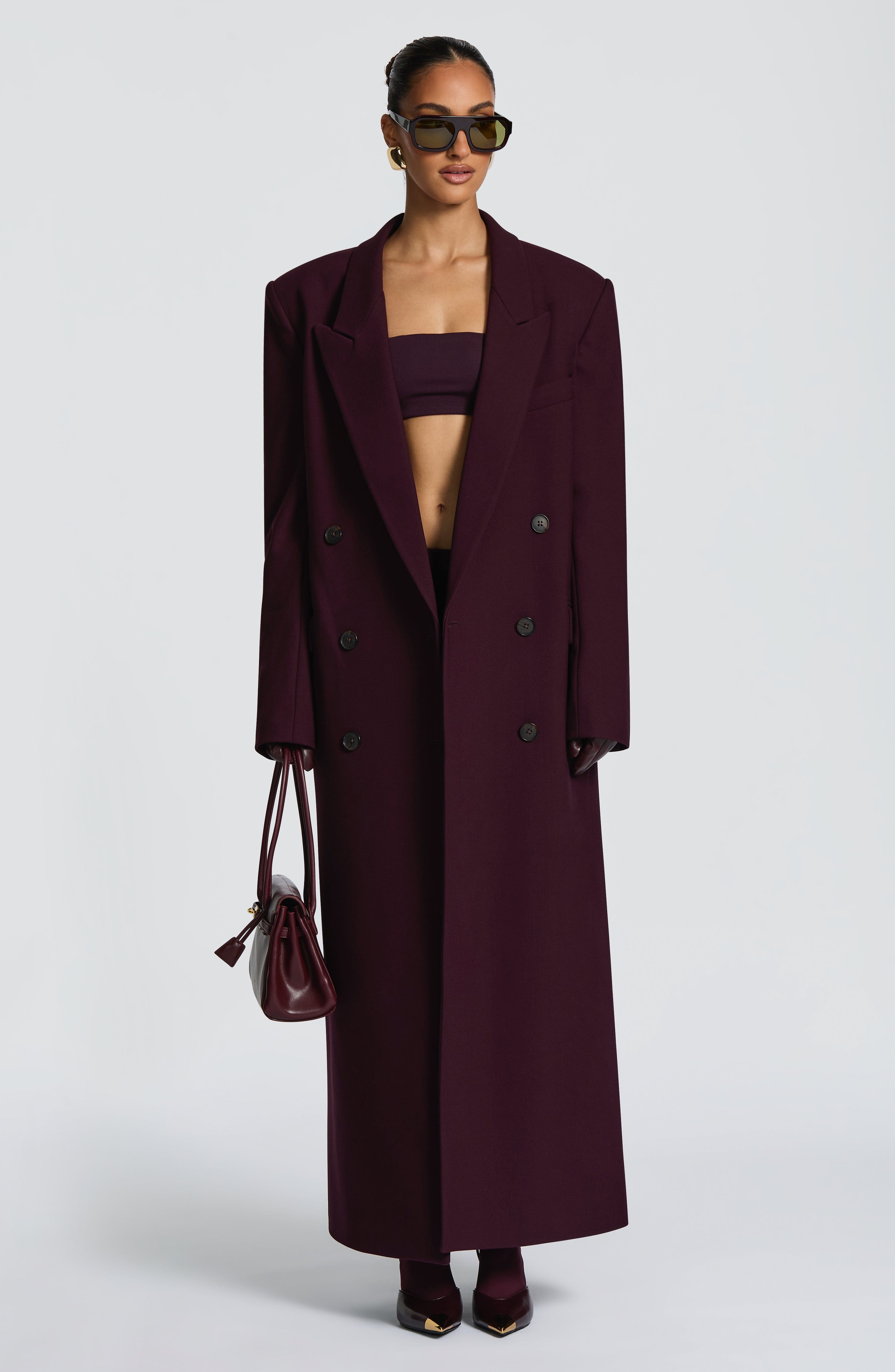 Valérinne Michelle Double-Breasted Long Coat