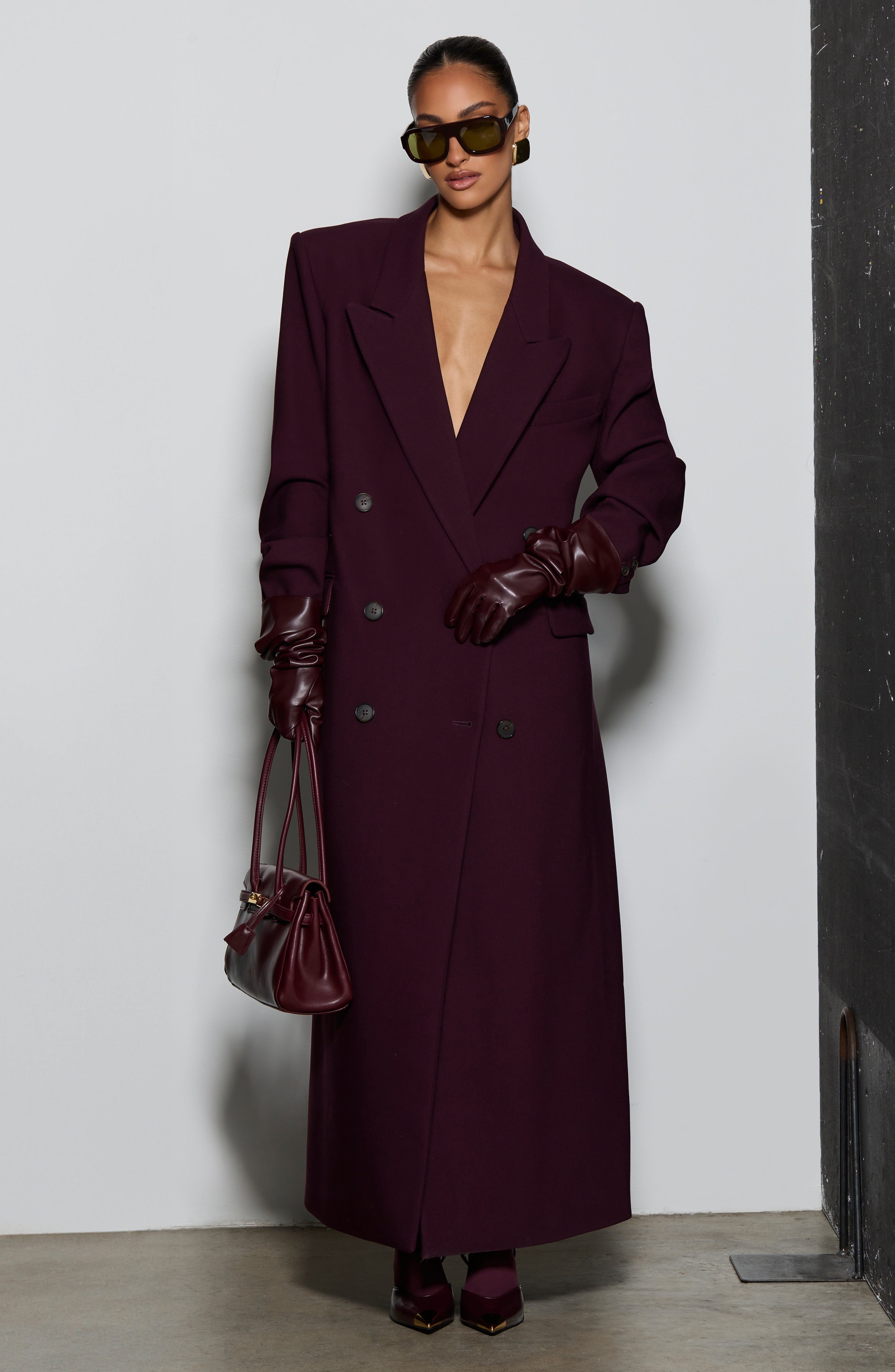 Valérinne Michelle Double-Breasted Long Coat