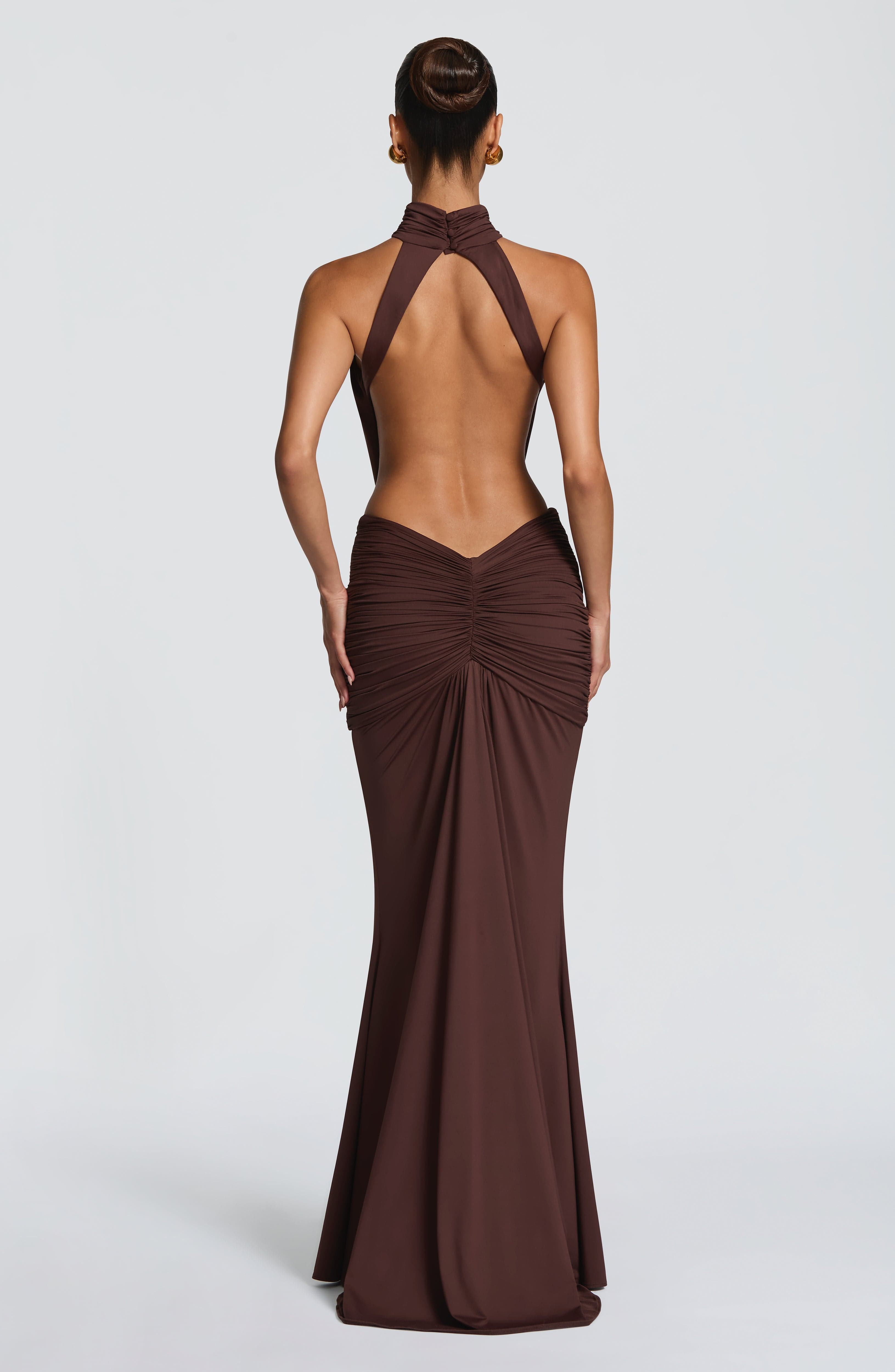 Valérinne Thaléa Ruched Cutout Maxi Dress