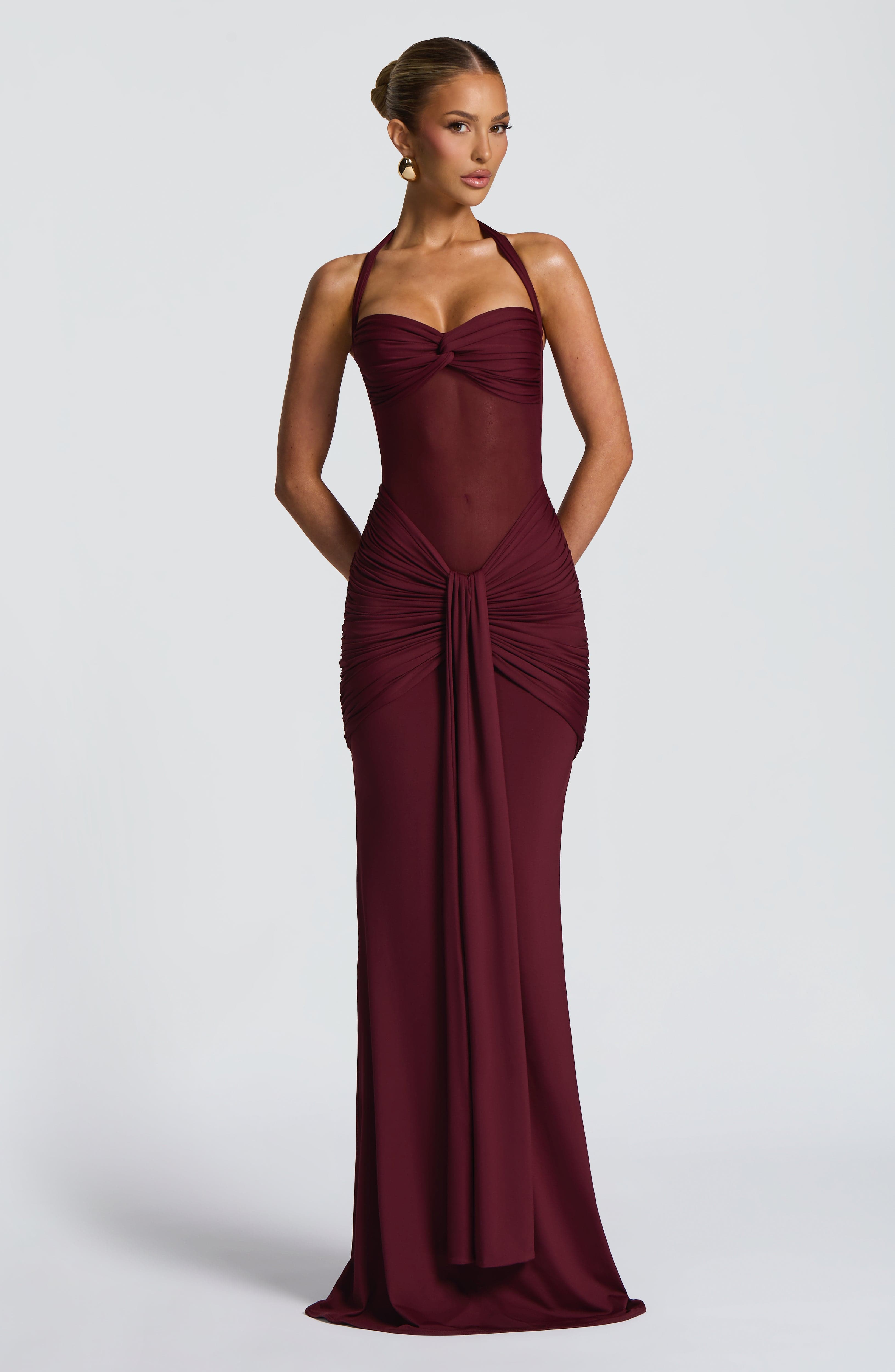 Valérinne Vixen Halter Maxi Dress