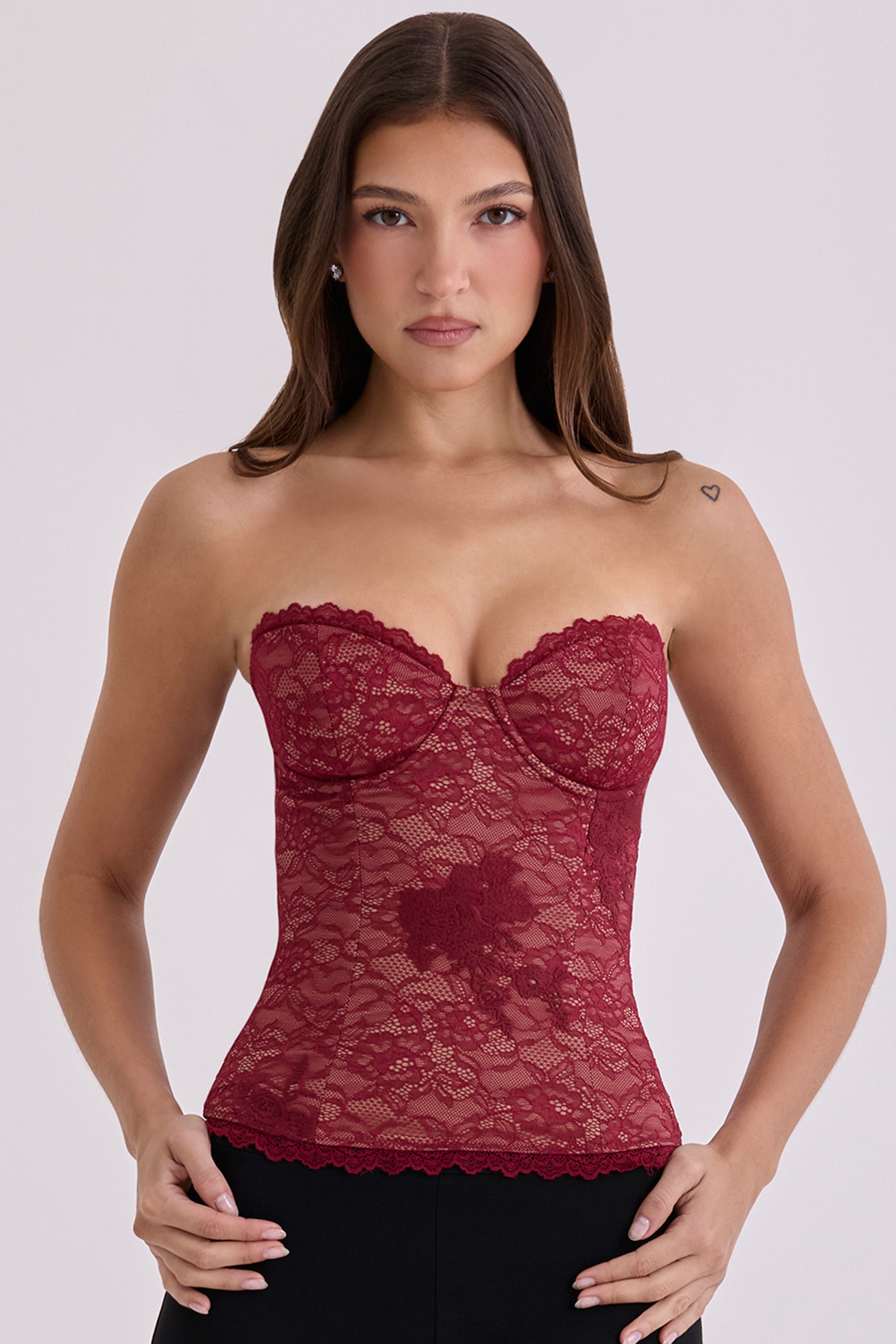 Valérinne Yara Lace Corset Top